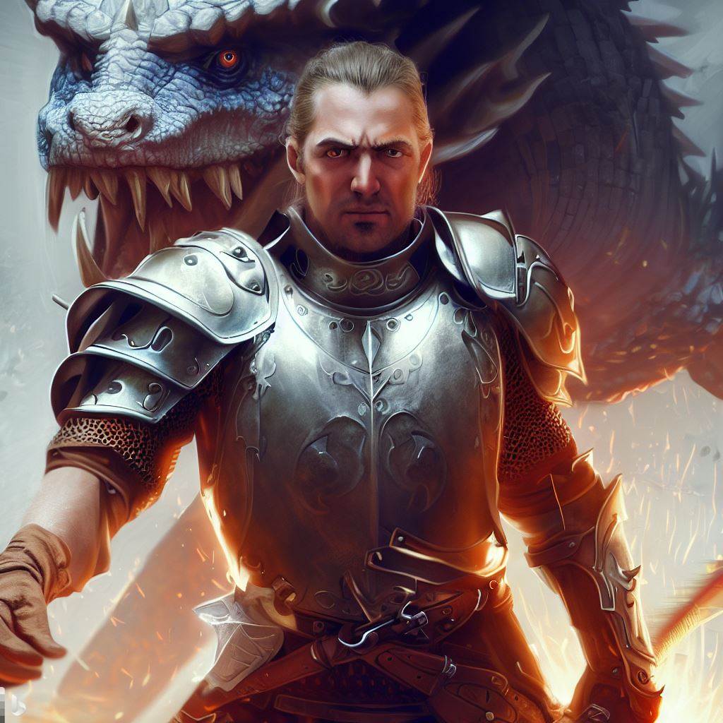 A dragon slayer, a human hero who fights against dragons and seizes their treasures
