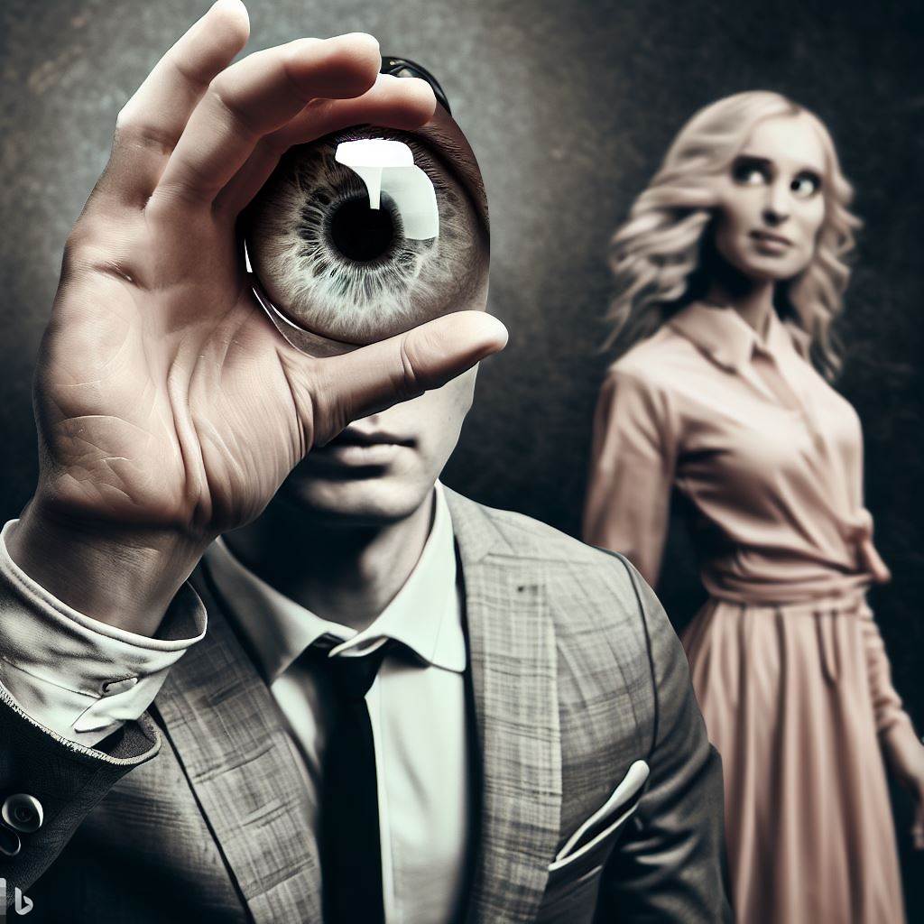 Ein Auge auf jemanden werfen