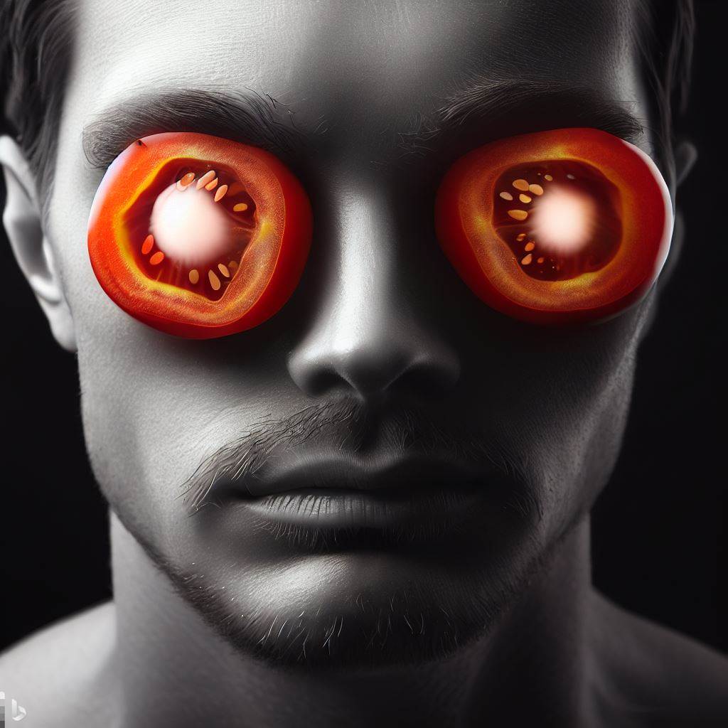Tomaten auf den Augen haben