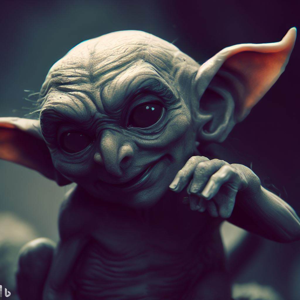 A goblin, a small and cunning creature known for its love of treasure and tendency to cause mischief.